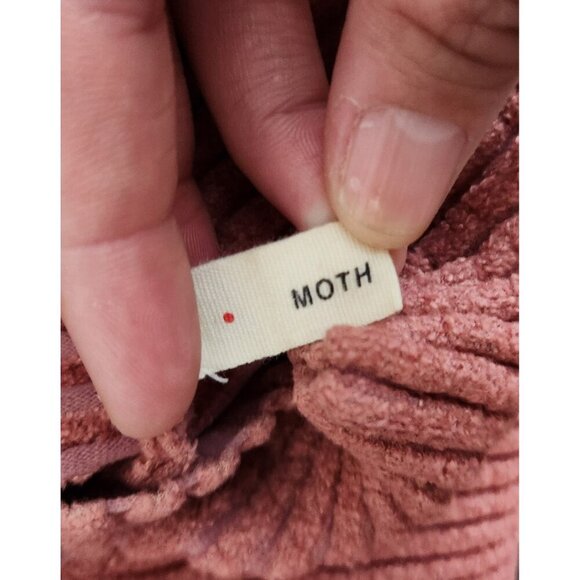 Moth Sweater Womens XS Pink Ribbed Mock Neck Sleeveless Pullover Tank Top Soft - Picture 5 of 7